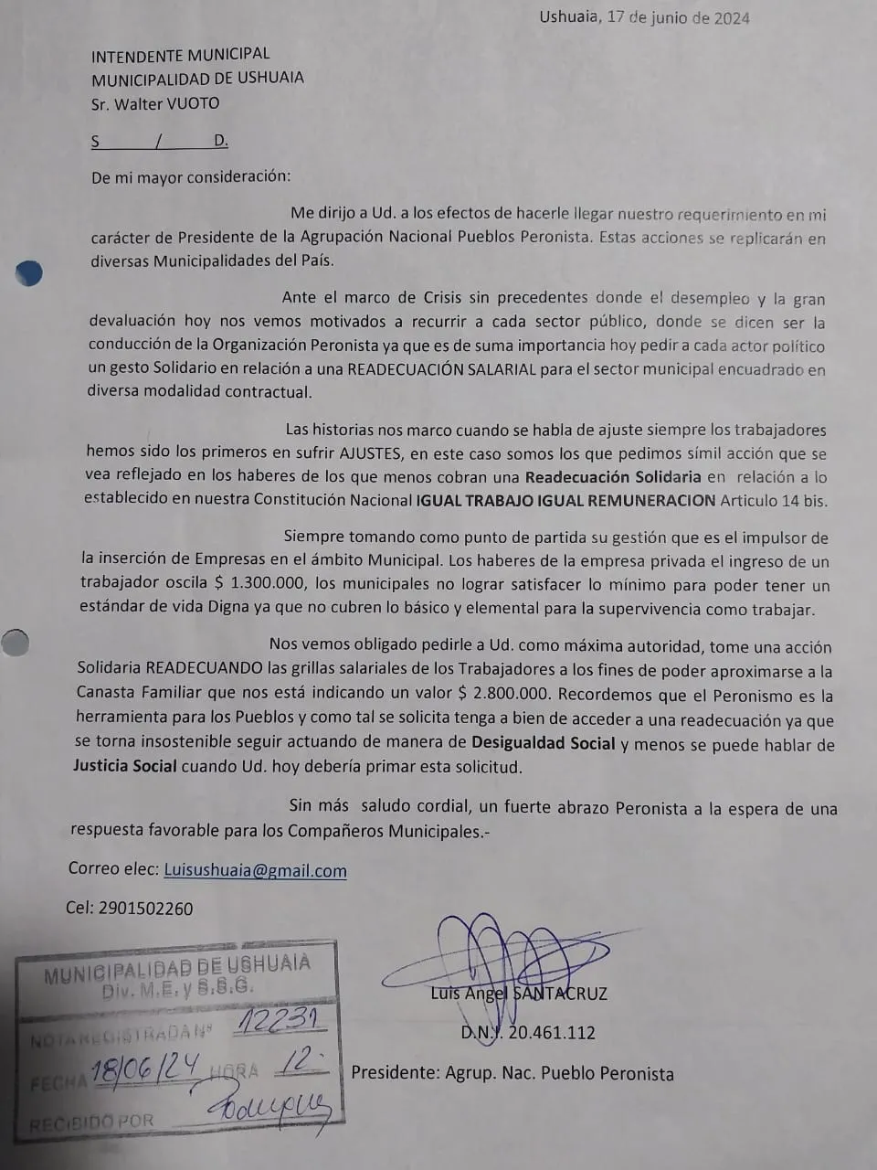 RECLAMO